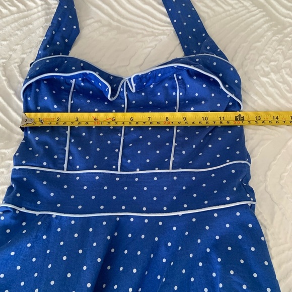 Hell Bunny Blueberry Swing Dress polka dots - small - Picture 3 of 10